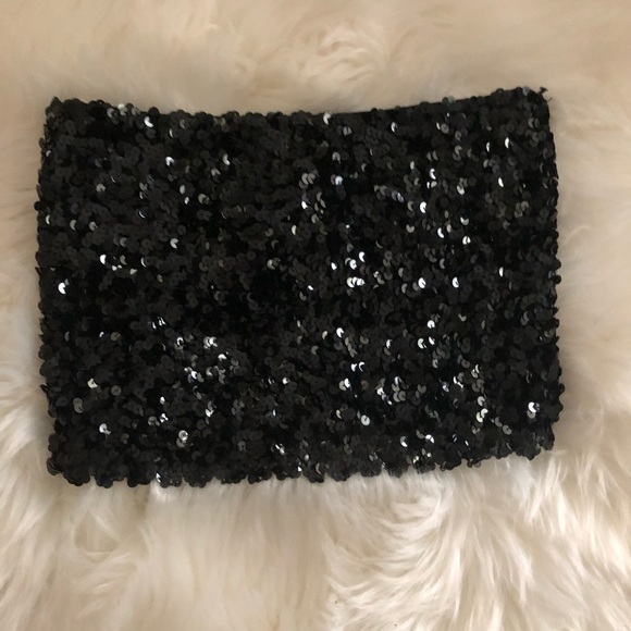 Victoria’s Secret Sequined Bandeau Tube Top M - Picture 2 of 5